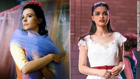 Natalie Wood, à gauche, a joué Maria dans le film original de » West Side Story. » Rachel Zegler, à droite, la joue dans le nouveau film.